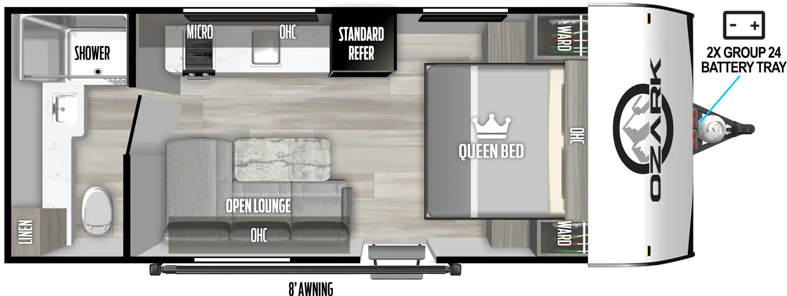 Ozark 1610FBLE Floorplan